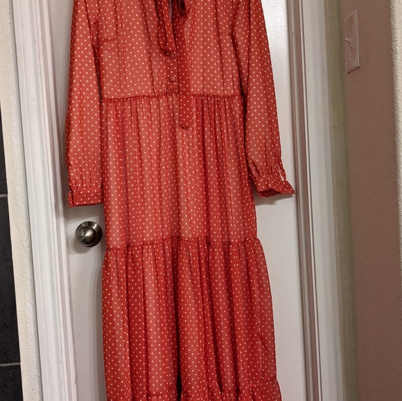 New Red polka dot gown maxi - Picture 6 of 6